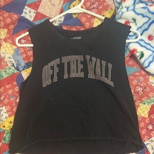 Vans Black Tank Top - Off The Wall